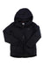 The Outdoor Research Women's Snowcrew Jacket is a black waterproof winter coat with long sleeves, a front zipper, and the OR logo on the chest, shown laid flat on a white background.