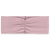 The Outdoor Research Womens Melody Ear Band in light mauve features a ruched center seam and thermo-regulating, moisture-wicking fabric, shown laid flat on a white background.