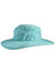 The Simms Women's Superlight Solar Sombrero Hat in light blue features a wide brim and subtle white dragonfly pattern for stylish sun protection, displayed against a plain white background.