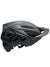 The Troy Lee Designs A2 MIPS Helmet in matte black features ventilation slits, a visor, and an angular design, shown in a side view.