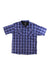 The Zoic Men’s District Jersey is a short-sleeved, button-up bike shirt in blue, red, and white plaid with two chest pockets and moisture-wicking fabric for cool comfort on your ride.