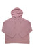 The Toad & Co Womens Whidbey Hooded Sweater is a light pink, long-sleeve, ribbed knit sweater with a drawstring hood—perfect for cozy, casual wear.