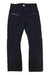 The Obermeyer Womens Bliss Pant in black features two front zippered pockets and reinforced cuffs, shown laid flat on a white background.