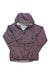 The Salomon Womens Bonatti Waterproof Jacket is an ultralight, long-sleeve, purple ski jacket with a front zipper, teal zipper pull, and mesh lining, shown laid flat on a white background.