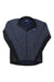 The Sugoi Women's Evo Zap Jacket is a black, long-sleeve cycling jacket with thin white vertical pinstripes, a zip-up front, water resistance, and reflective features. Shown laid flat on a white background.
