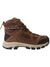 The Vasque Womens Breeze Boot features brown and tan colors, mesh panels, metal eyelets, a rugged black sole, and the VASQUE logo—ideal as a waterproof hiking boot for your next adventure.