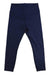 Tasc Women's SculpTive 7/8 Tight in navy blue, featuring a high waist, wide waistband, and side pockets, displayed flat on a white background.