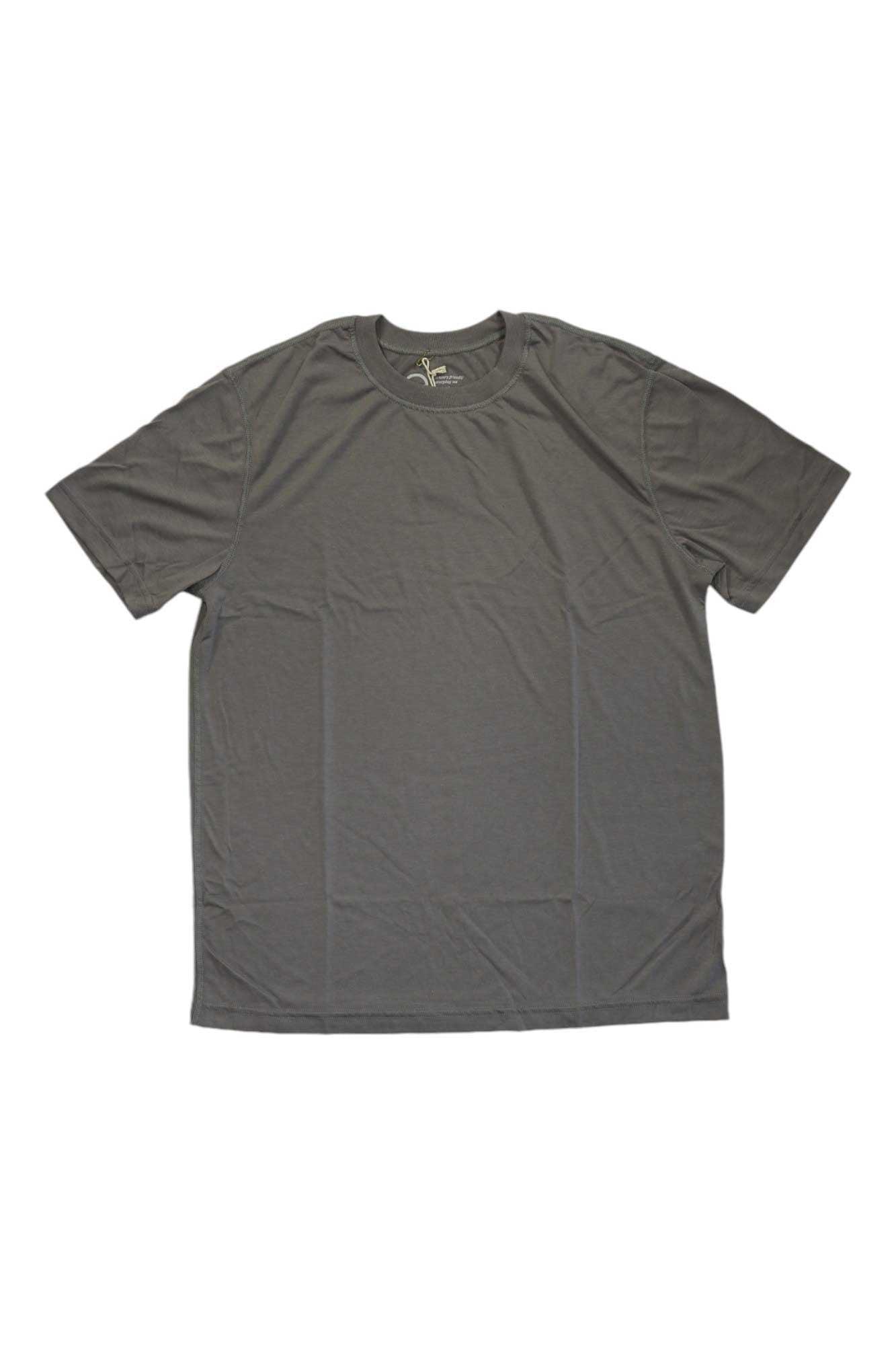 The No Limbits Mens Sensory Everyday Tee, a plain short-sleeved dark gray athleisure T-shirt, is shown laid flat on a white background.