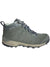 The Oboz Women's Sypes Mid Leather B-Dry Shoe is a gray, mid-top hiking boot with a rugged sole, lace-up front, and reinforced stitching—ideal durable footwear for outdoor adventures.