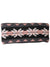 The Turtle Fur Women's Apres Headband features a plush lining and a black background with white and pink geometric snowflakes and triangles for cozy winter style.