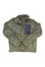 The Norrona Mens Warm3 Jacket is a green fleece with a dark blue chest pocket and zipper, made from recycled polyester—ideal for outdoor adventures.