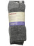 The Terramar Merino Mid Weight Hiker Sock 2 Pack includes two pairs of gray, medium-sized adult socks with cushion support, contoured rib, and a chafe-free toe seam.