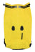 The SealLine Boundary Dry Pack is a large, bright yellow waterproof bag with black buckles, two valve-like attachments, and the SEALLINE logo printed vertically in black. It features a roll-top closure and stands upright against a white background.