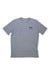 The Under Armour Men's Sportstyle Left Chest SS T-Shirt is a plain gray short-sleeve tee with a small black logo and text on the left chest, featuring moisture-wicking technology—ideal for workouts. Shown laid flat on a white background.