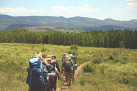 group of hikers with daypacks