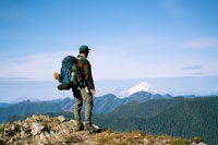 hiker on a mountain