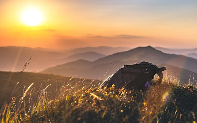 hiking-backpack-sunset