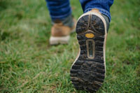 close-up of hiking shoes