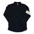 Long-sleeve cycling jersey with full front zipper and stand collar, dark navy