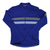 Men's long-sleeve cycling jersey, royal blue with gray chest stripe, full zip