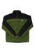 The Kids Apex Bionic Jacket in green and black features a front zipper, two zippered side pockets, a chest pocket, and the North Face logo—ideal for outdoor adventures.