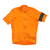 Orange training jersey with full zip front, short sleeves, navy side stripe and chest logo