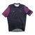 Men's Clubhouse cycling jersey, navy with magenta patterned sleeves and full front zip.