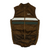 Men's insulated gilet vest, dark brown, Rapha logo, full zip front, sleeveless