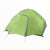 Green dome tent with dark gray doorway and front rainfly