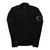 Men's thermal cycling jersey, full-zip, black