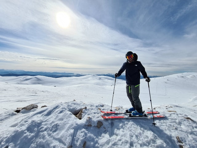 man on skis in snow