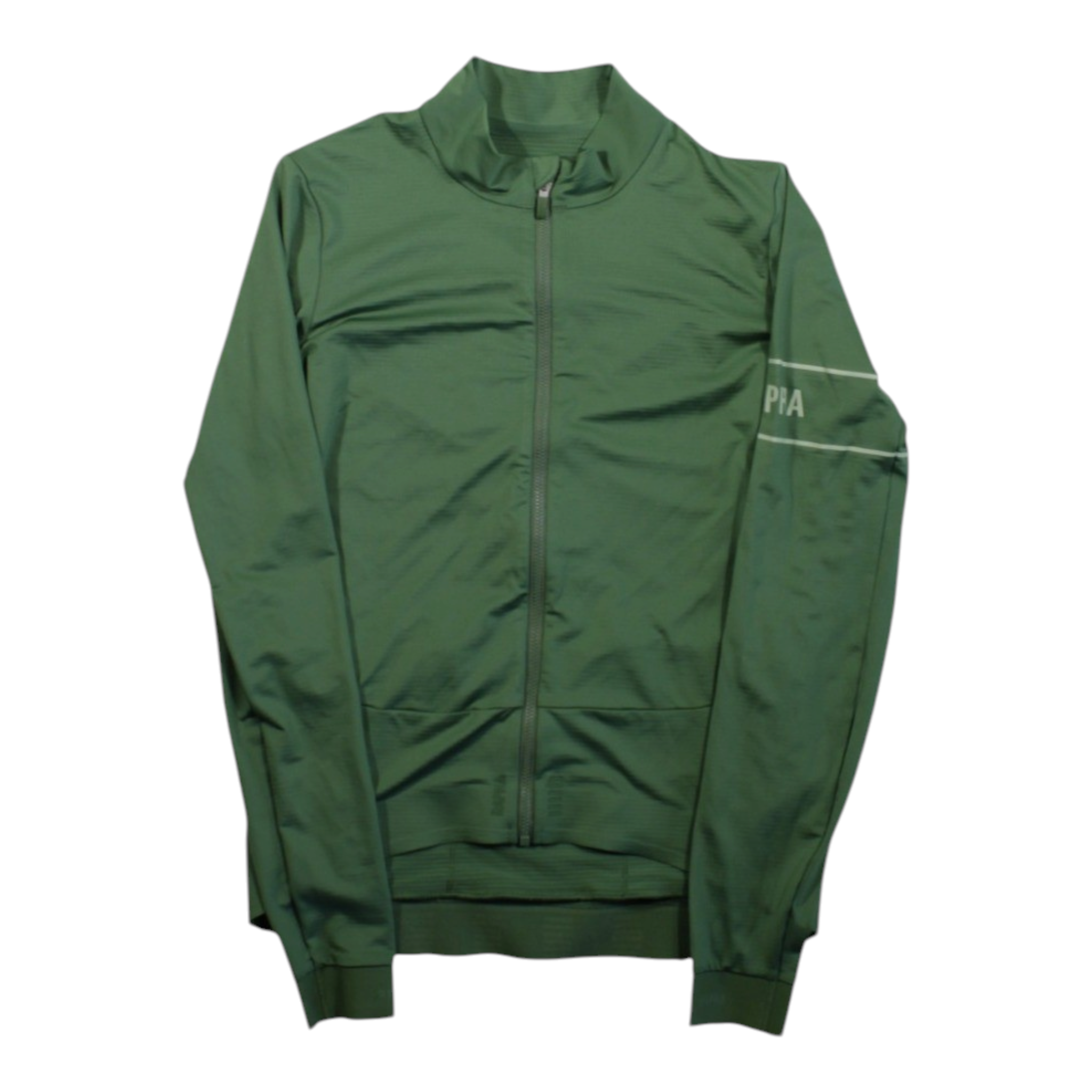 Men's thermal cycling jersey, full-zip, dark green