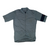 Grey-blue short-sleeve cycling jersey with full front zipper and stand collar