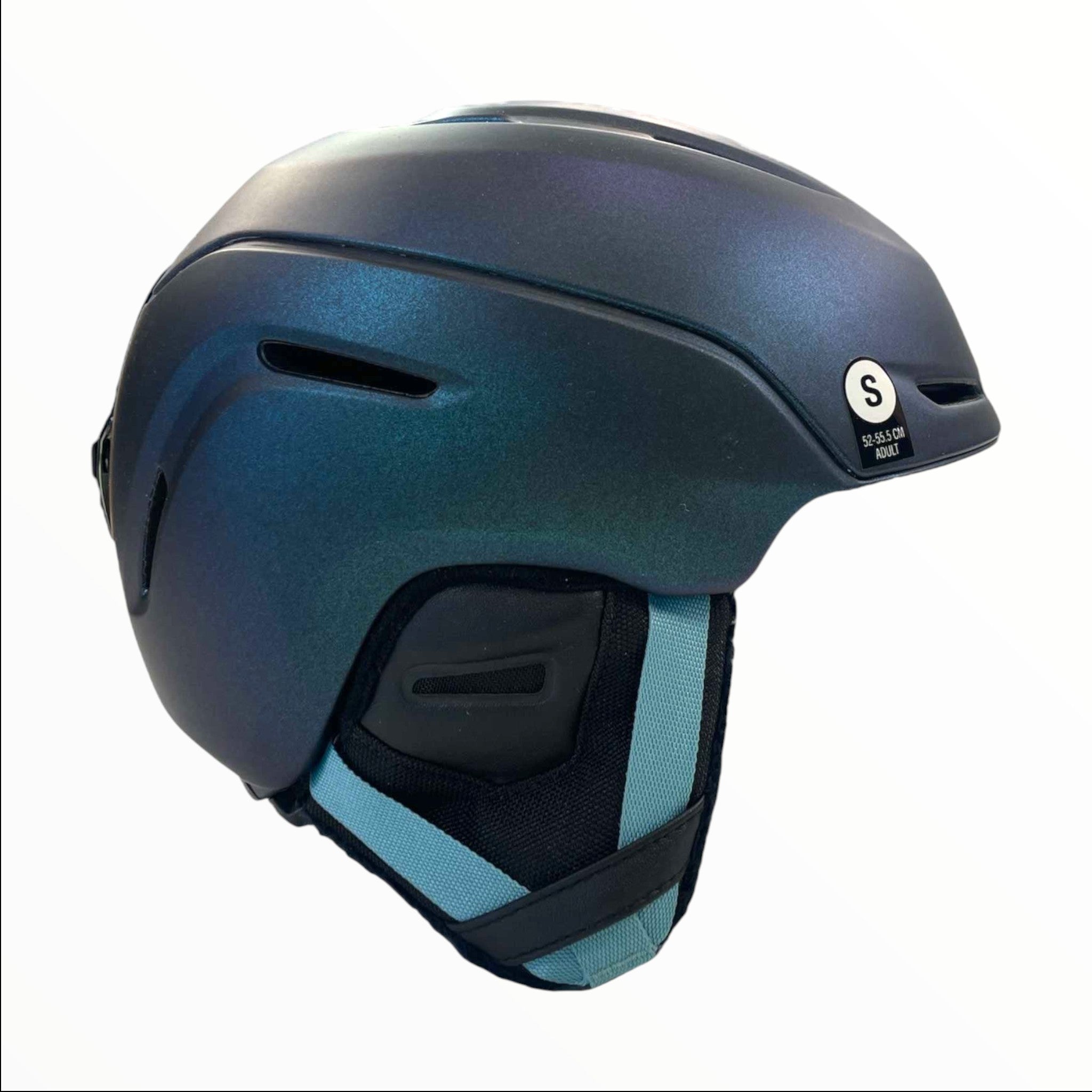 Out&Back Outdoor Giro Avera MIPS ski helmet in a metallic dark blue finish with adjustable venting and ear pads