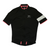 Men's Rapha super lightweight cycling jersey, black with white sleeve patch and pink-red collar