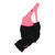 Bicolor womens bib shorts, pink and black with Rapha logo at leg