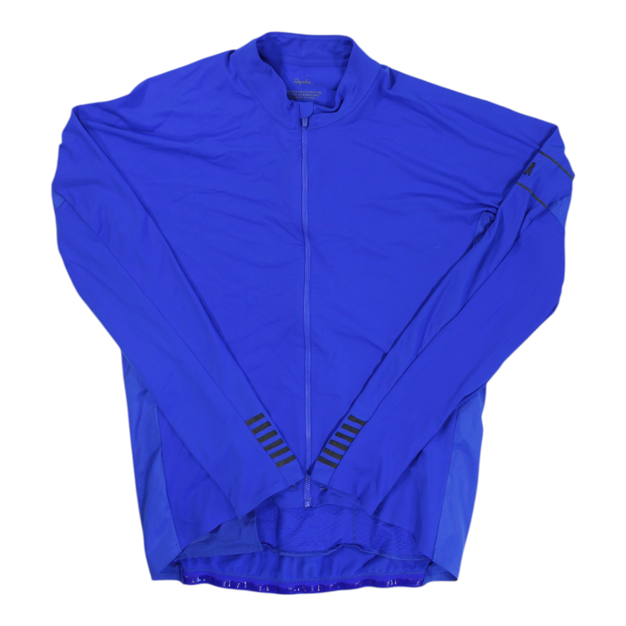 Men's thermal cycling jersey, full-zip, bright blue