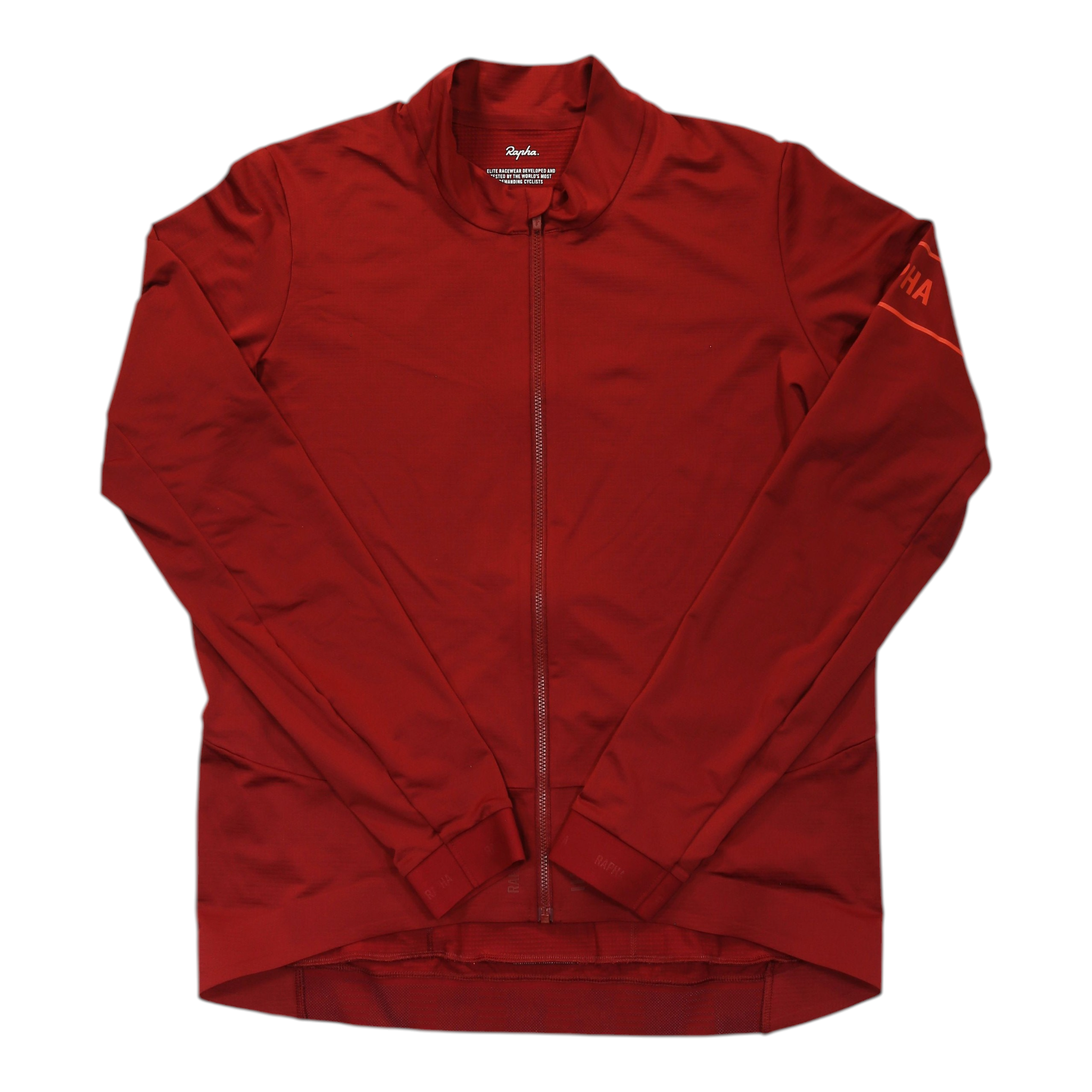 Men's thermal cycling jersey, full-zip, deep red