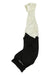 A pair of Rapha Classic Bib Shorts in black and white with shoulder straps and the Rapha logo on the left leg, designed for premium cycling performance, laid flat on a white background.