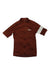 Women’s short-sleeve cycling jersey, full-zip, stand collar, dark rust red with white sleeve stripe