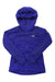 Women’s insulated hooded jacket in deep purple with full zip and black zipper pulls