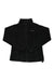 Black fleece full-zip jacket with stand collar and zippered front pockets