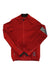 Red softshell jacket for men, full-zip front, stand collar, long sleeves