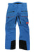 The Helly Hansen Womens Aurora Shell Pant features a bright blue shell, black reinforced cuffs, zippered thigh pockets with bold black zips, and a red HH logo on the left thigh. Ideal for skiing, hiking, and all winter adventures.