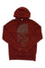 Half Dome pullover hoodie in dark red with large Half Dome chest graphic