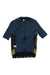 The Team Fit Jersey is a men's performance cycling top in dark blue with black sides, yellow accents, and a front zipper. MAAP branding appears on the side and hem. It's designed for breathability and comfort on every ride.