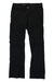 Women's Columbia Mumbai Mover III black pants, front view with button closure and straight legs