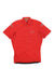 The GOREWEAR CYCLING JERSEY is a bright red men's jersey featuring a front zipper, breathable fabric, reflective shoulder stripes, and the GORE BIKE WEAR logo on the left chest.