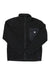 The Burton Mens Cinder Full Zip Fleece Jacket is a black, soft recycled polar fleece with a high collar, zippered chest pocket featuring a mountain logo patch, and two zippered side pockets—perfect for hiking.