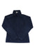 Women’s fleece full-zip jacket in navy blue, stand collar, long sleeves